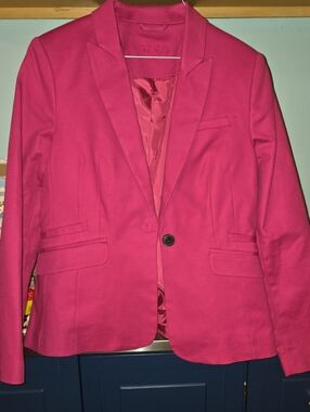 MNG By Mango -Fuchsia Single-Button Tailored Blazer